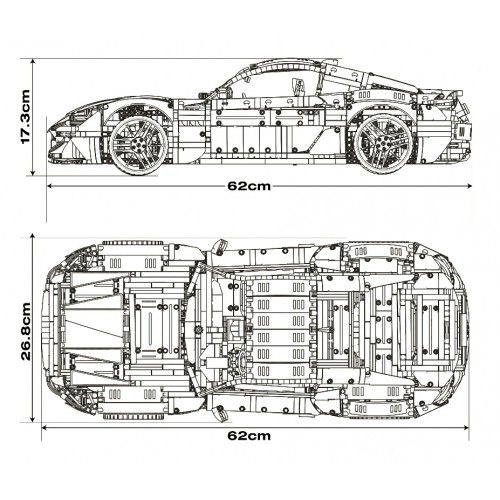 Maserati Vehicle Brick Set Blue 5480pcs.