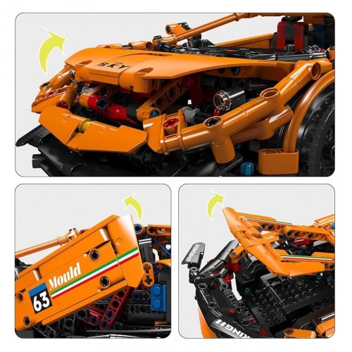 Sports Vehicle Set of 1620 Orange Pieces