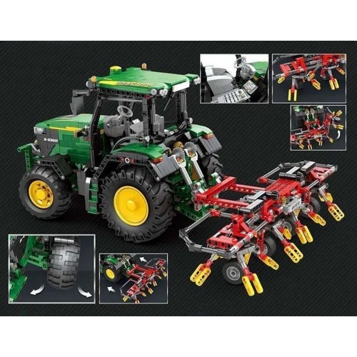 Green Tractor Building Blocks Set + Accessories 1828 pcs.
