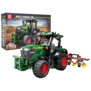 Green Tractor Building Blocks Set + Accessories 1828 pcs.