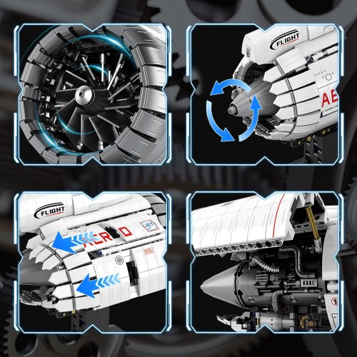 Airplane Engine Building Kit 1786 pcs.