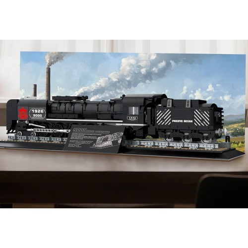 Retro Locomotive Building Blocks Set 1546pcs.