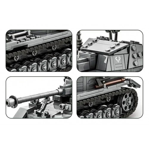 Gray Tank Building Blocks Set 632 pcs.