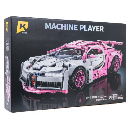 Sports Car Building Blocks Set Pink 1132pcs.
