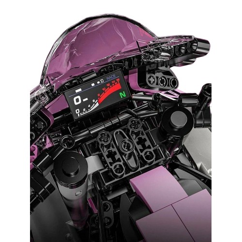 Motorcycle Racer Building Blocks Set Pink 2066pcs.