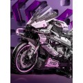 Motorcycle Racer Building Blocks Set Pink 2066pcs.