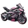 Motorcycle Racer Building Blocks Set Pink 2066pcs.