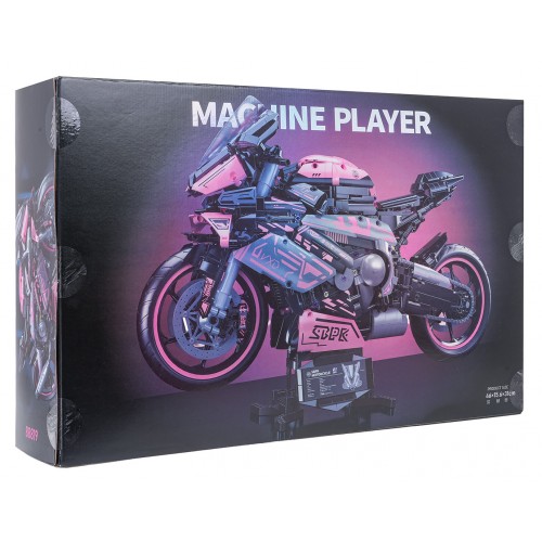 Motorcycle Racer Building Blocks Set Pink 2066pcs.