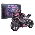 Motorcycle Racer Building Blocks Set Pink 2066pcs.