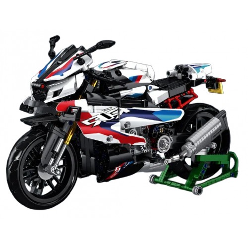 Motorcycle Racer Building Blocks Set White 912pcs.