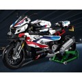 Motorcycle Racer Building Blocks Set White 912pcs.