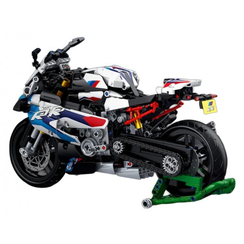 Motorcycle Racer Building Blocks Set White 912pcs.