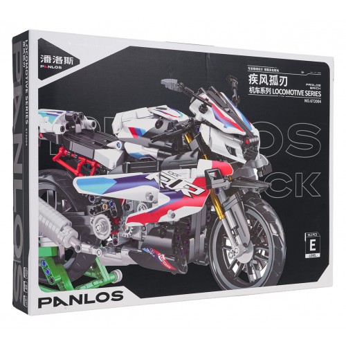 Motorcycle Racer Building Blocks Set White 912pcs.