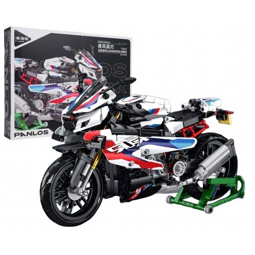 Motorcycle Racer Building Blocks Set White 912pcs.