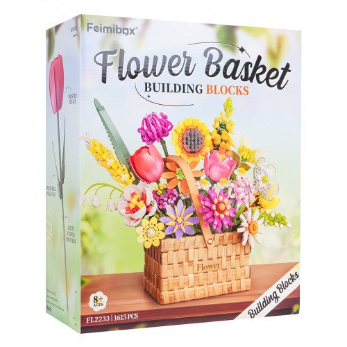 Spring Bouquet in a Basket Building Blocks Set 1615 pcs.