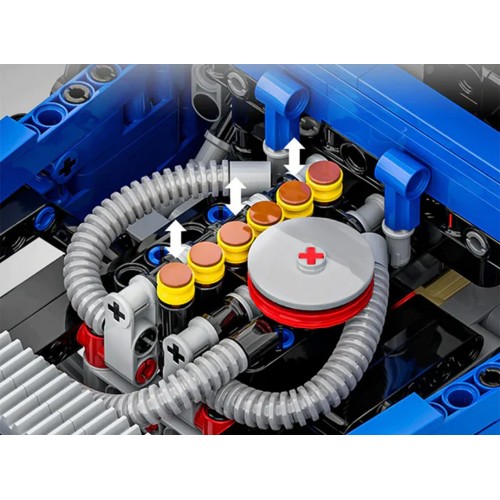 Set of 2087 Off-road Vehicle Building Blocks Blue