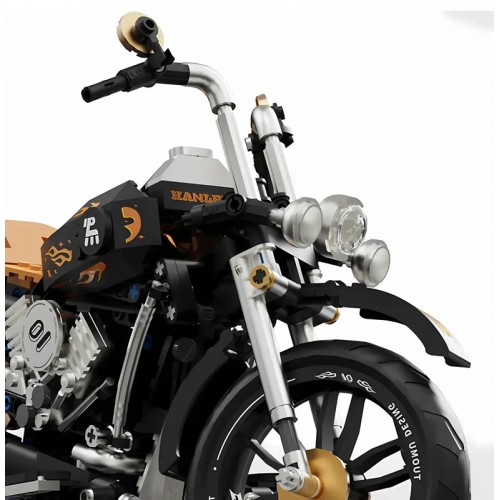 Motorcycle Brick Set Black 455pcs.