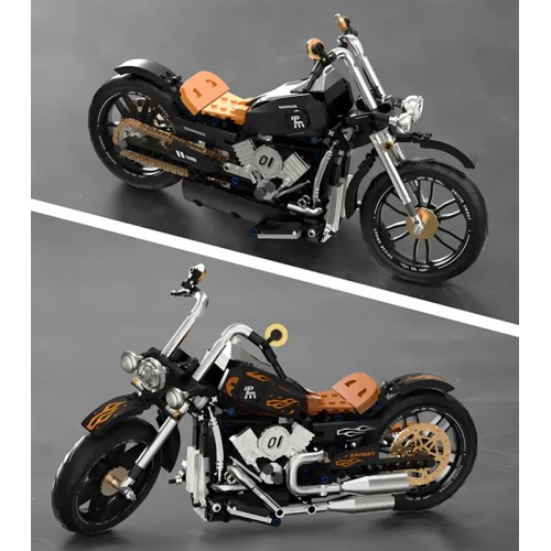 Motorcycle Brick Set Black 455pcs.