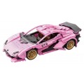 Sports Car Building Blocks Set, Pink, 702 pcs.
