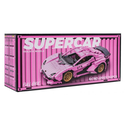 Sports Car Building Blocks Set, Pink, 702 pcs.