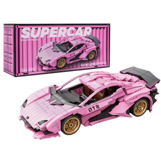 Sports Car Building Blocks Set, Pink, 702 pcs.