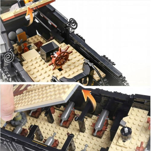 Pirate Ship Black Building Set 3180pcs.
