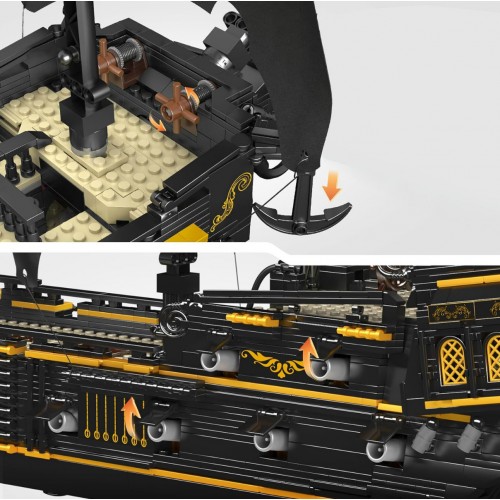 Pirate Ship Black Building Set 3180pcs.