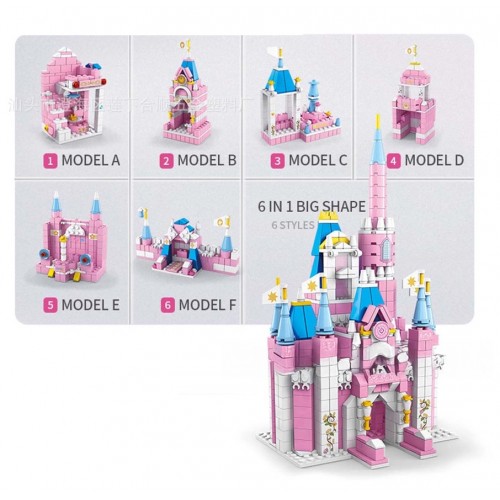 1000 pcs Princess Castle Building Blocks Set