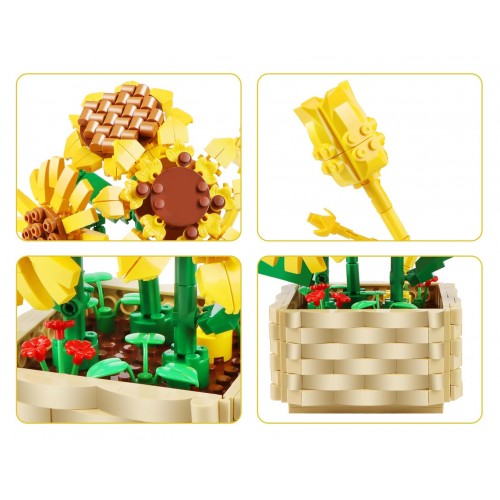 Flowers Sunflowers Blocks Set 550pcs.
