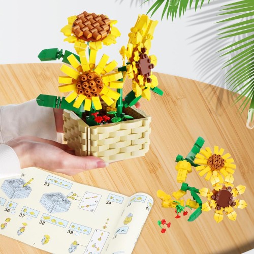 Flowers Sunflowers Blocks Set 550pcs.