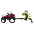 Tractor + Rake RC 1:24 Red