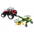 Tractor + Rake RC 1:24 Red