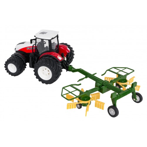 Tractor + Rake RC 1:24 Red