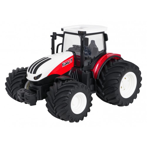 Red R/C Tractor With Plow
