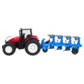 Red R/C Tractor With Plow