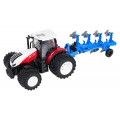 Red R/C Tractor With Plow