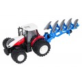 Red R/C Tractor With Plow