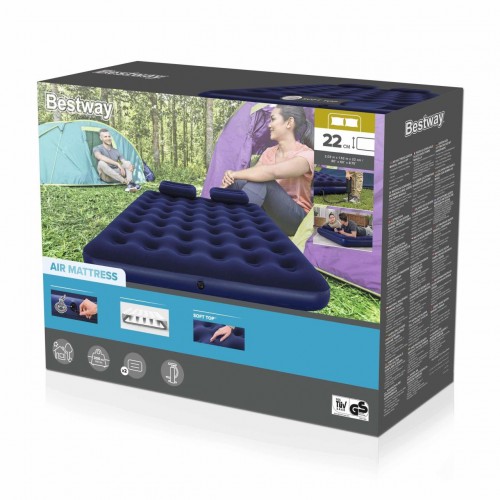 Materac Welurowy 203 152 22 cm BESTWAY