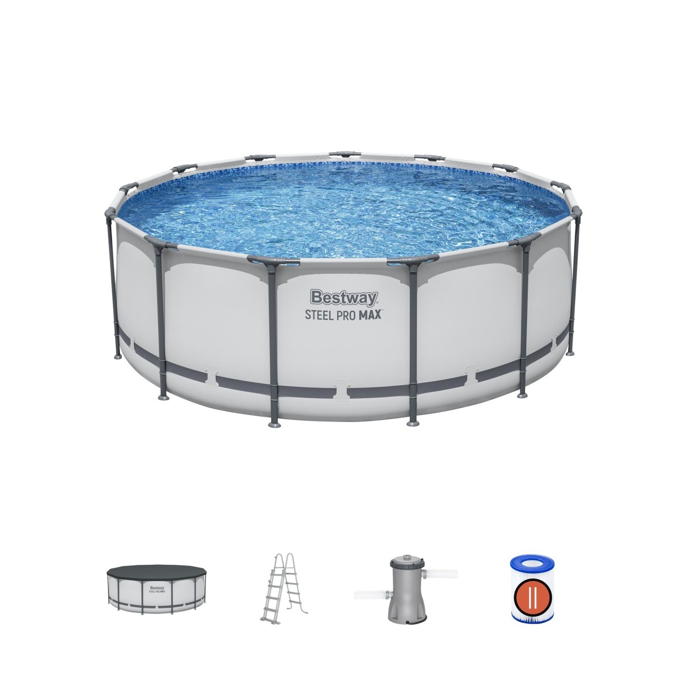 Frame Pool 13 FT 396 x 122 cm Steel Pro Max BESTWAY