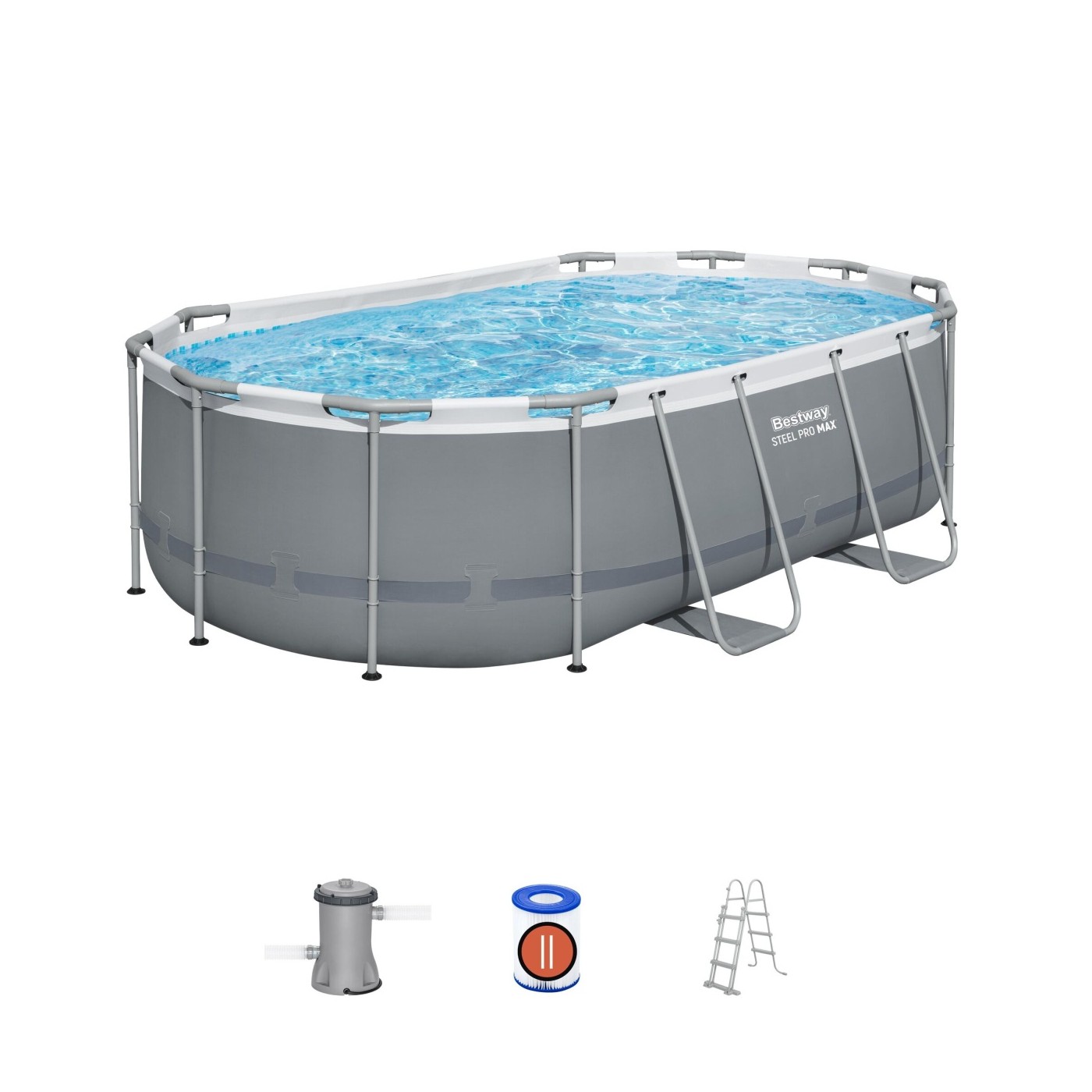 14FT Frame Pool 427x250x100 cm Power Steel