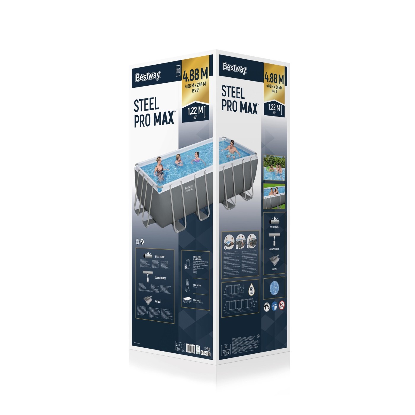 Swimming pool 16 x 8 FT Power Steel BESTWAY