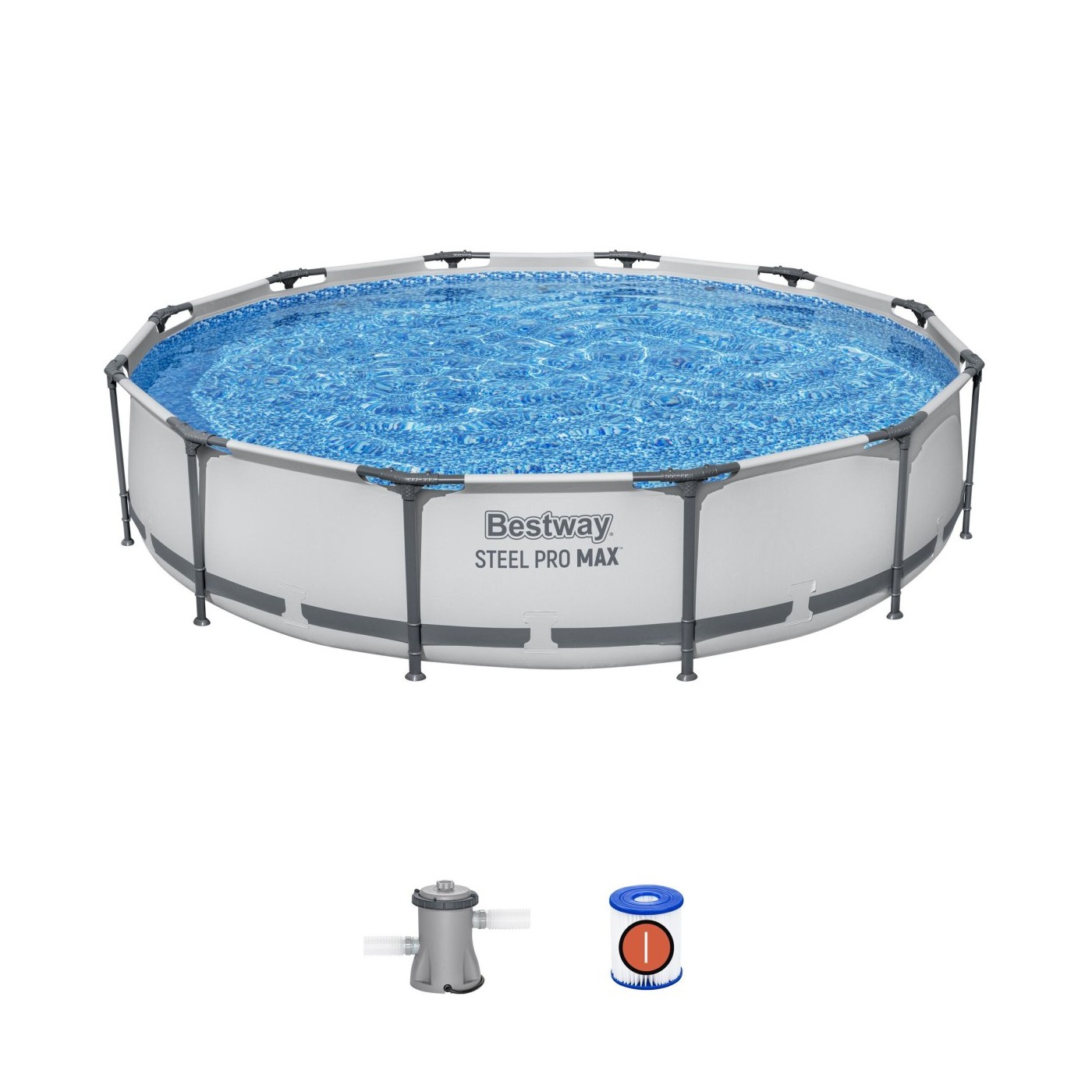 Swimming pool Ceilings 12 ft 366x76 cm SteelPRO 3 in 1 BESTW