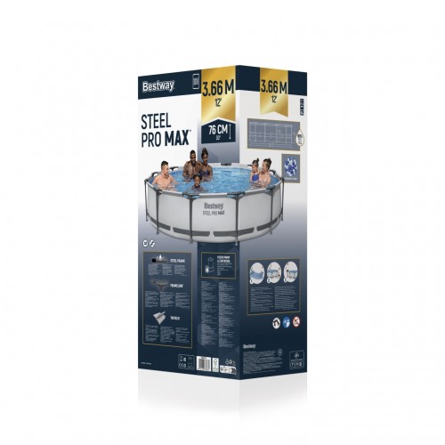 Swimming pool Ceilings 12 ft 366x76 cm SteelPRO 3 in 1 BESTW