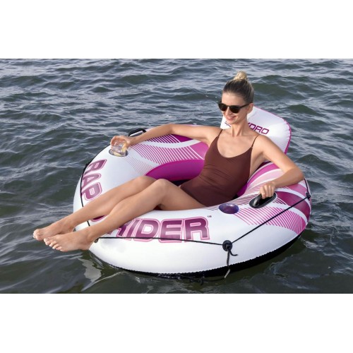 RAPID RIDER Swimming Ring Pink 135cm Bestway