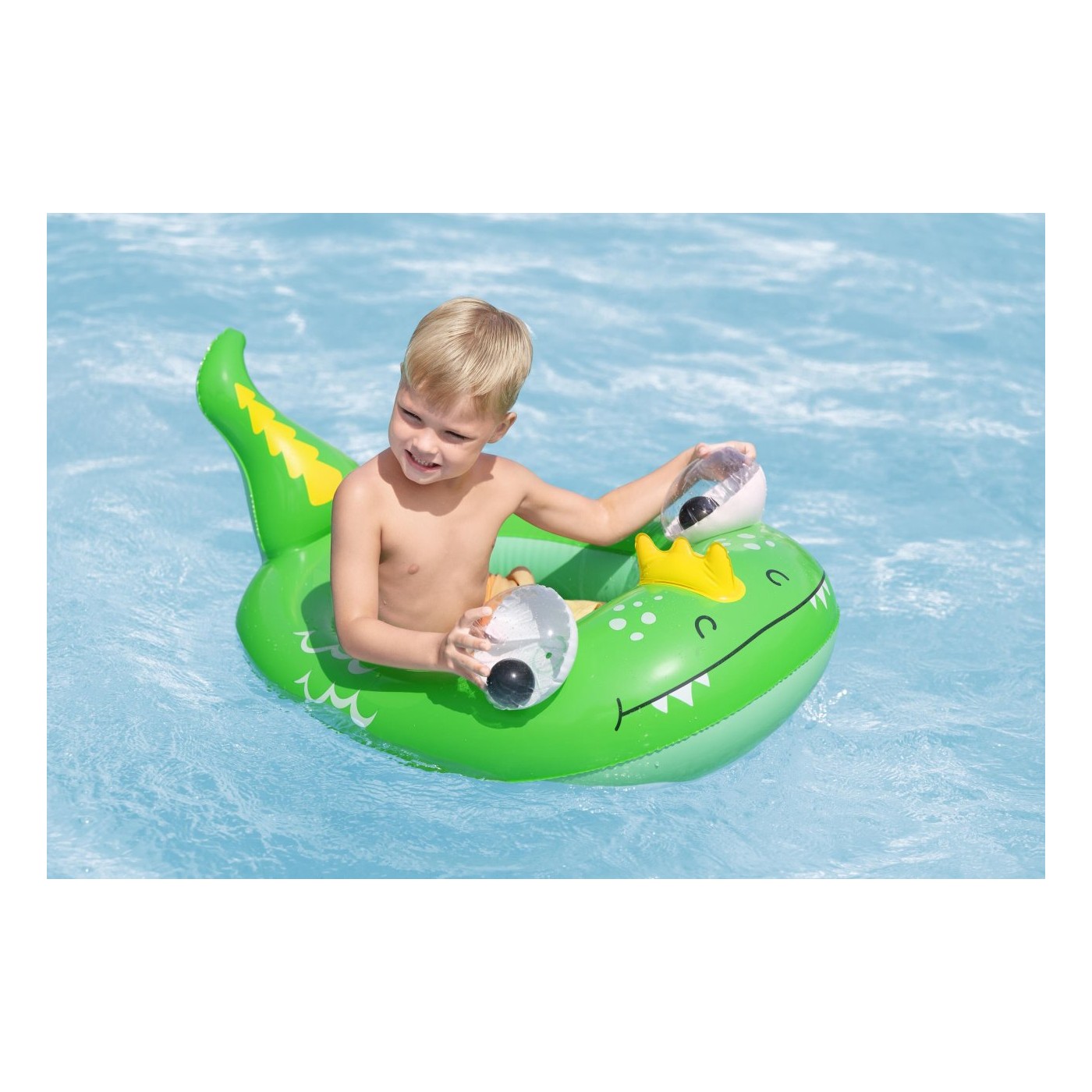 Green Dino Pontoon 108x65cm Bestway