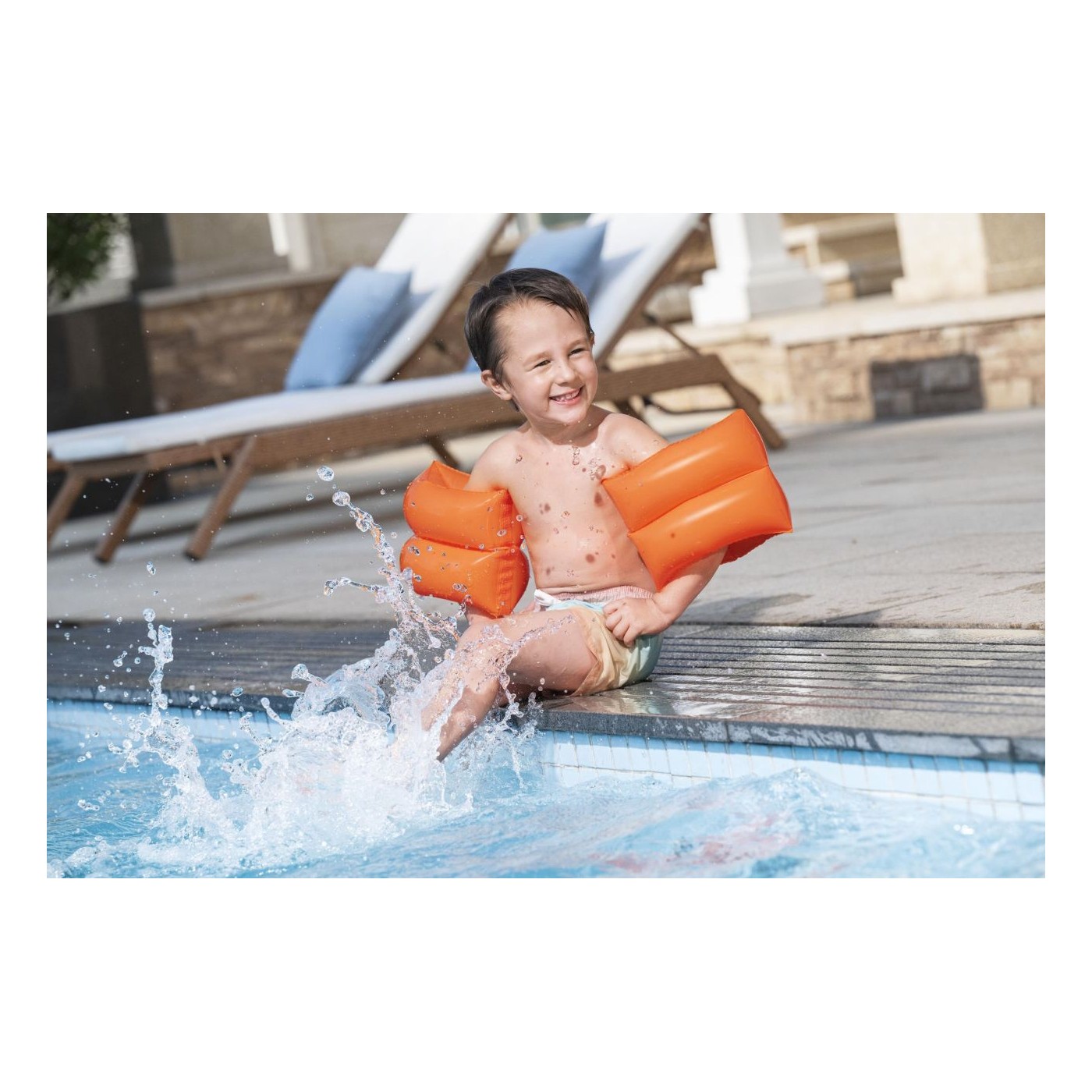 Orange BESTWAY Swimming Training Armbands for Children 25x20cm