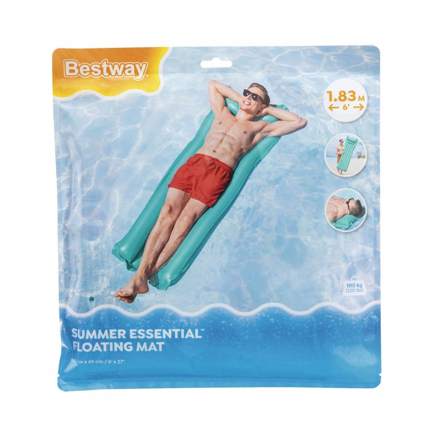 Beach mattress 183 69 cm BESTWAY Green