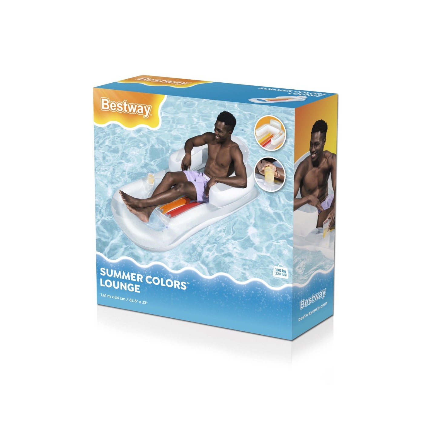 Mattress Deck-chair White 161 84 cm BESTWAY