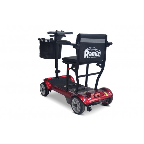 EasyGo Red Four-Wheel Electric Scooter for Seniors