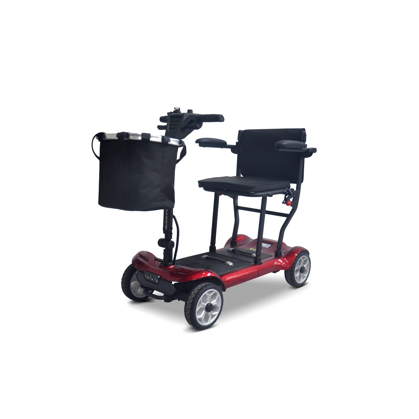 EasyGo Red Four-Wheel Electric Scooter for Seniors